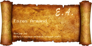 Eszes Armand névjegykártya
